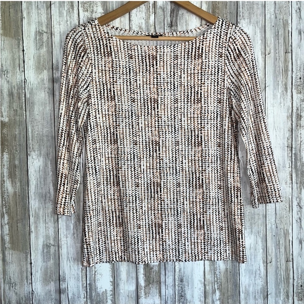 Ann Taylor Printed 3/4 Sleeve Blouse